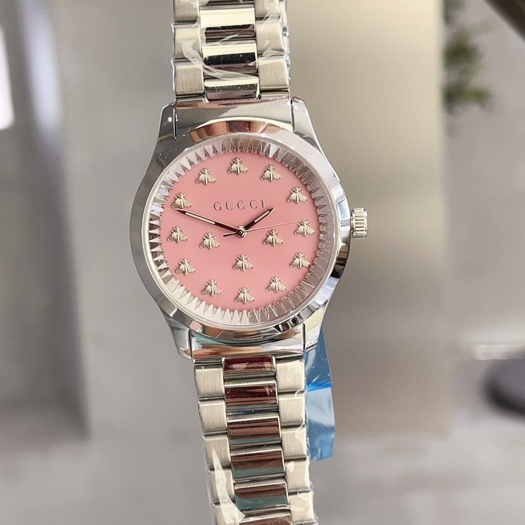 GUCCI G TIMELESS AUTOMATIC PINK DIAL 38MM YA1265033