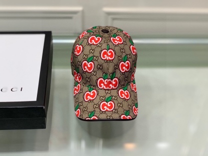 GG GG APPLE BASEBALL CAP BROWN