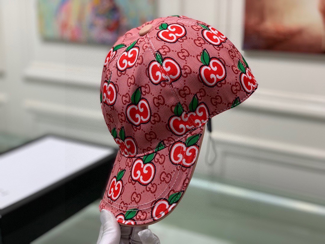 GG GG APPLE BASEBALL CAP PINK