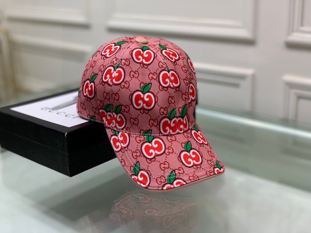 GG GG APPLE BASEBALL CAP PINK