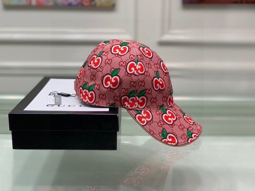 GG GG APPLE BASEBALL CAP PINK