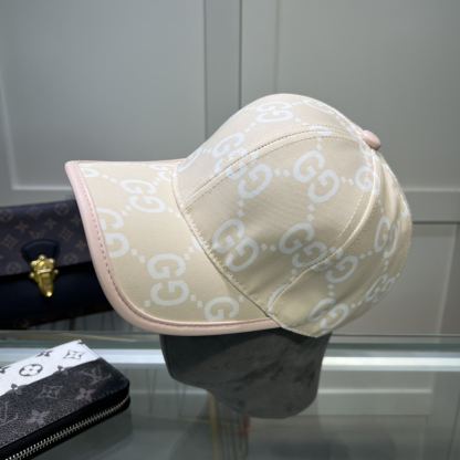 GG GG MONOGRAM BASEBALL CAP BEIGE