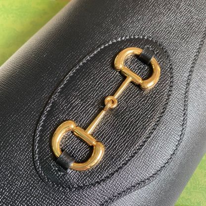 GG Horsebit Envelope chain sling bag black