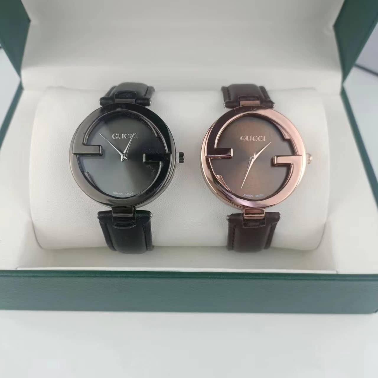 GUCCI INTERLOCKING WATCH BLACK DIAL 29MM YA133501