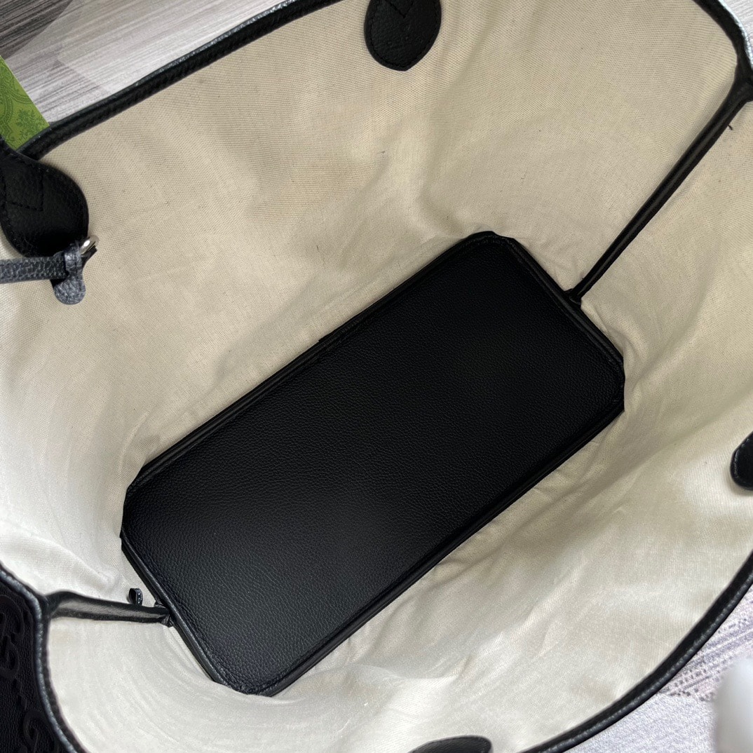 GG JUMBO GG LARGE TOTE BAG BLACK 40CM 726755 AABY0 1000