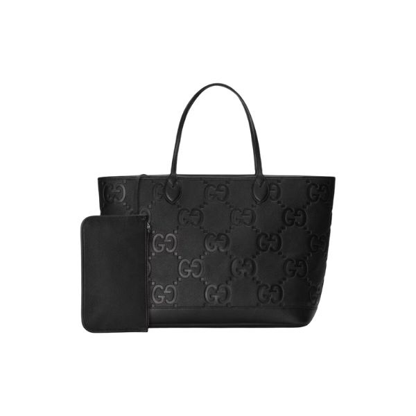GG JUMBO GG LARGE TOTE BAG BLACK 40CM 726755 AABY0 1000