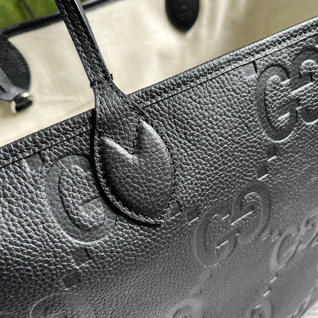 GG JUMBO GG LARGE TOTE BAG BLACK 40CM 726755 AABY0 1000