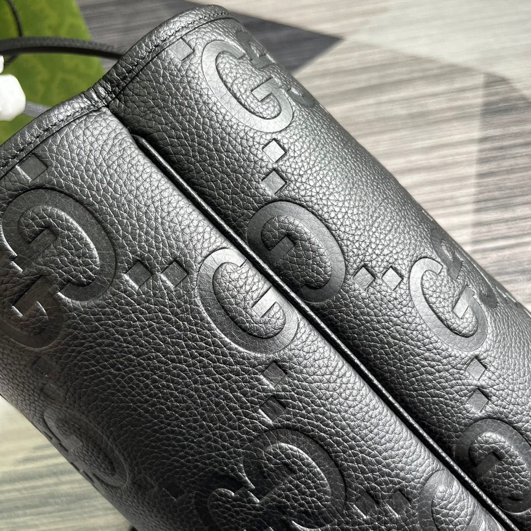 GG JUMBO GG LARGE TOTE BAG BLACK 40CM 726755 AABY0 1000