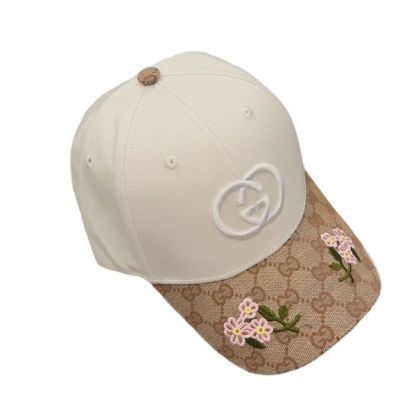 GG GG LOGO BASEBALL CAP WHITE
