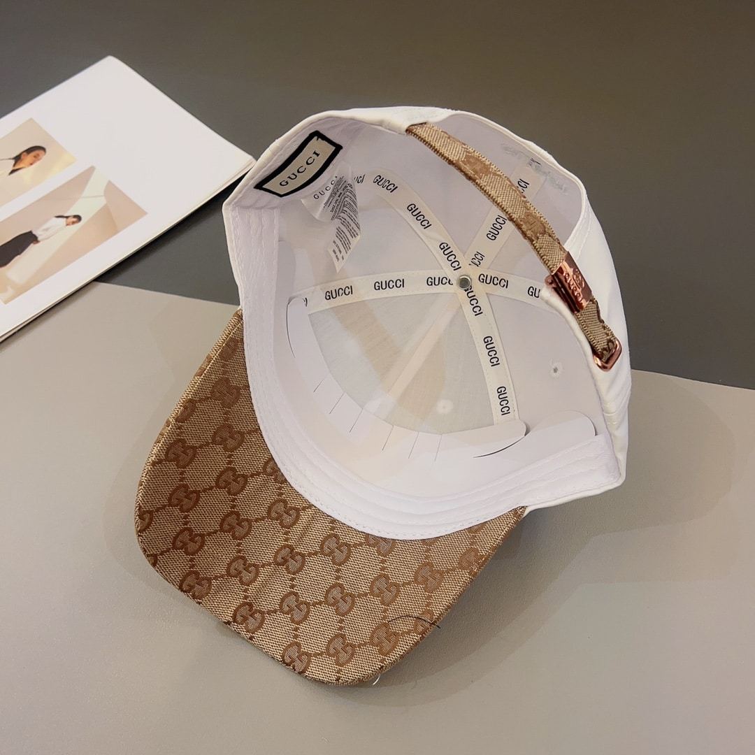 GG GG LOGO BASEBALL CAP WHITE