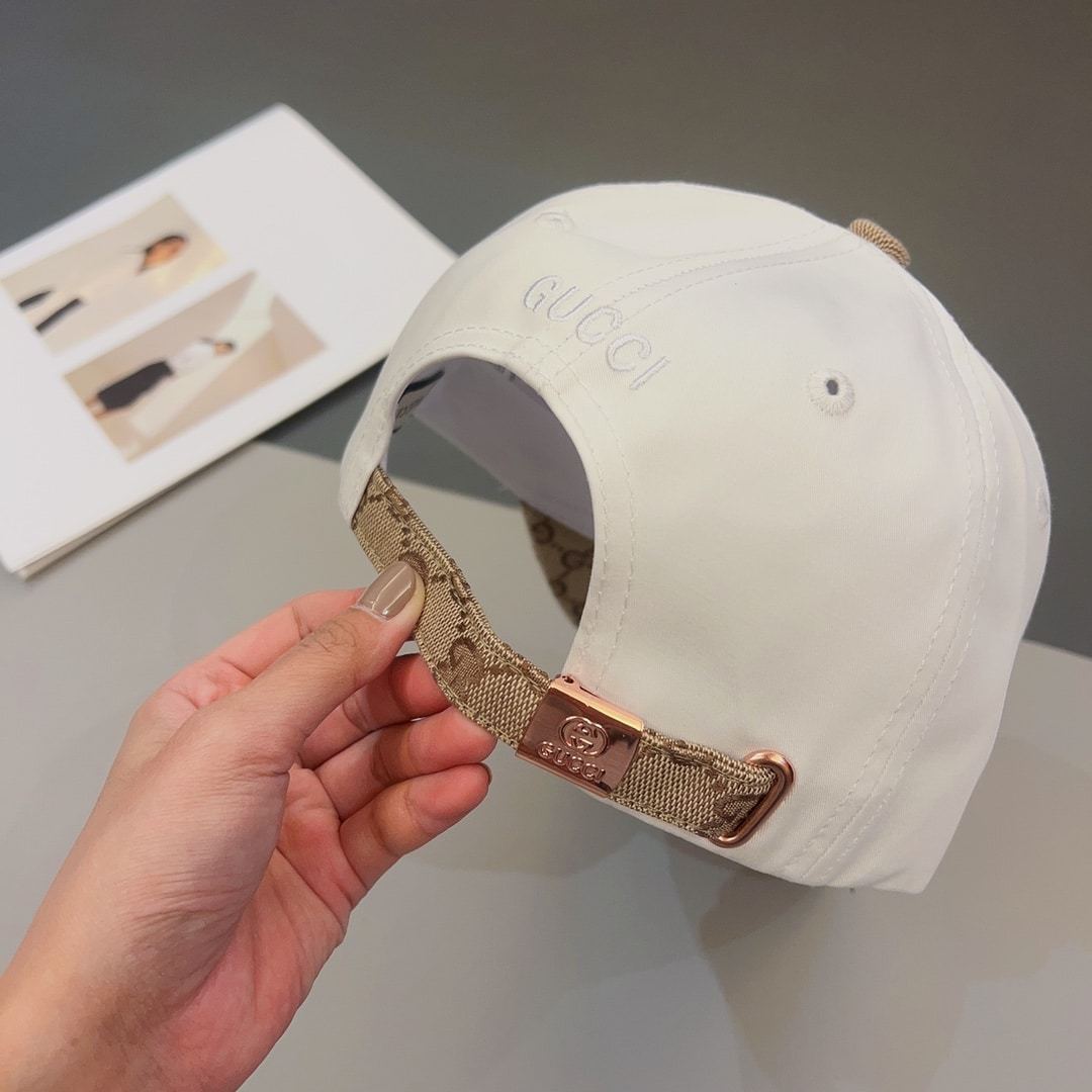 GG GG LOGO BASEBALL CAP WHITE