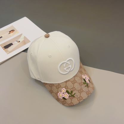 GG GG LOGO BASEBALL CAP WHITE