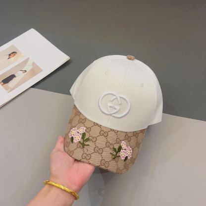 GG GG LOGO BASEBALL CAP WHITE