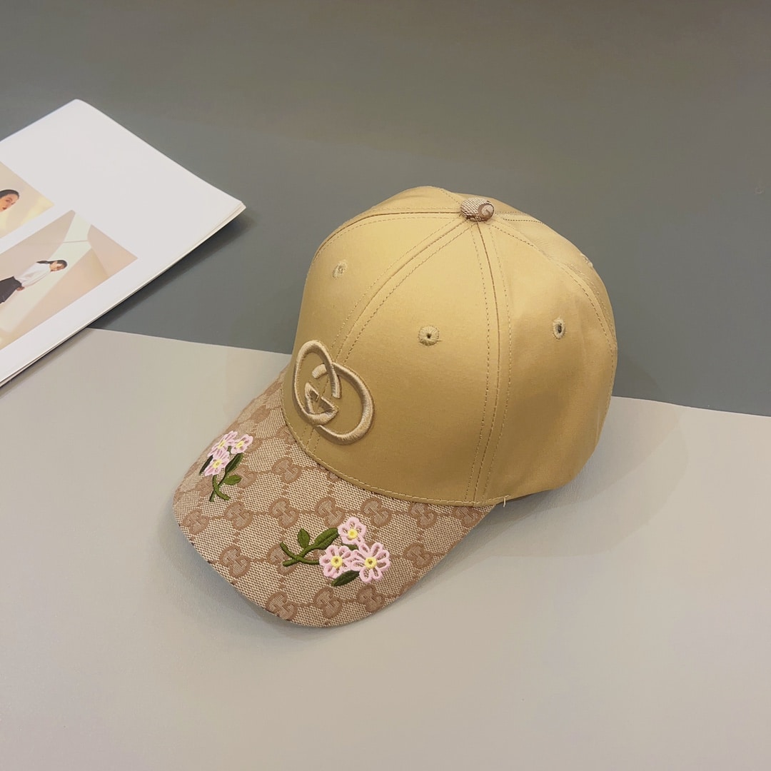 GG GG LOGO BASEBALL CAP YELLOW