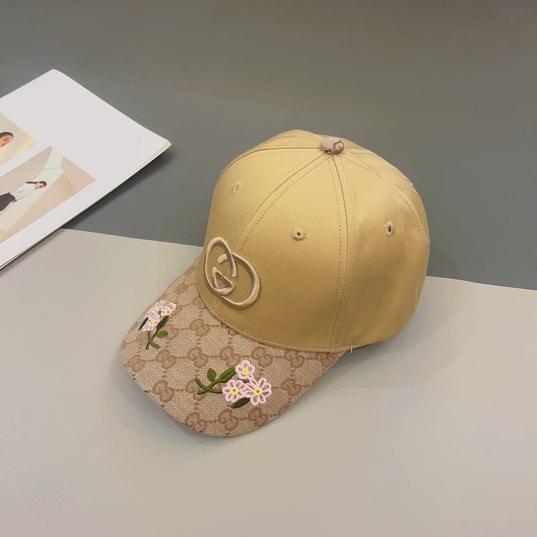 GG GG LOGO BASEBALL CAP YELLOW