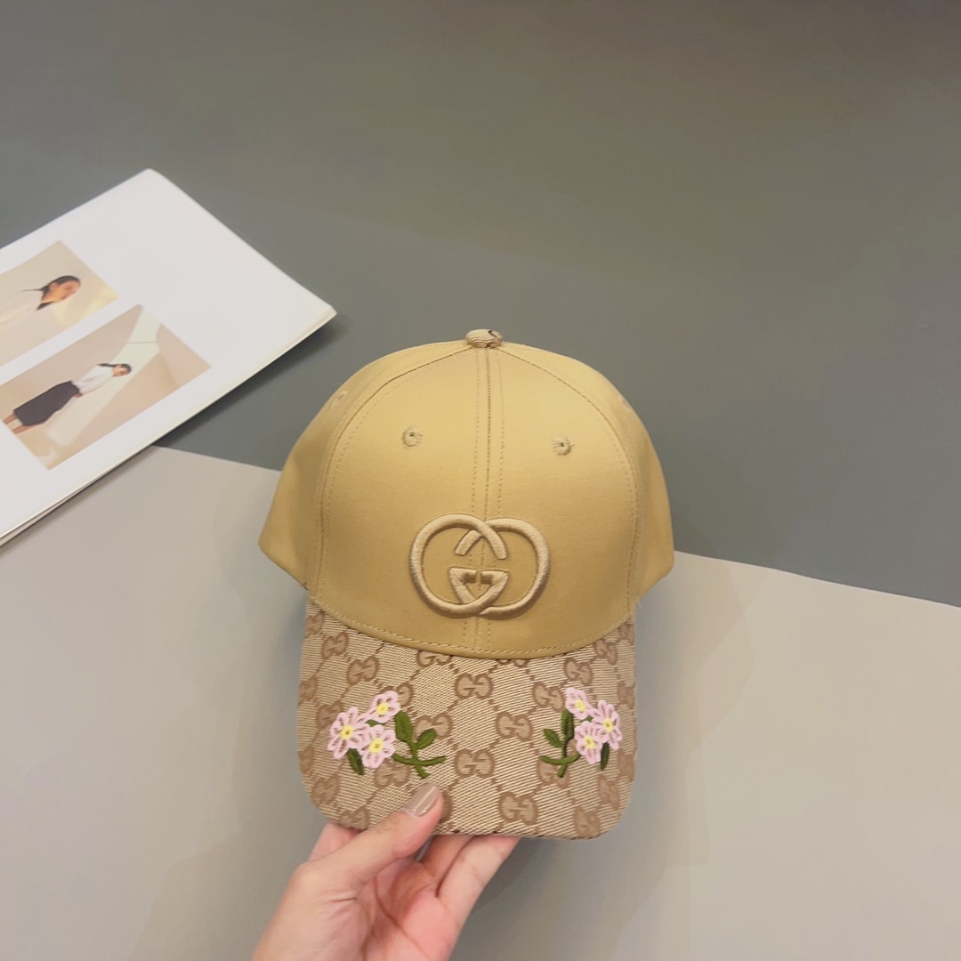 GG GG LOGO BASEBALL CAP YELLOW