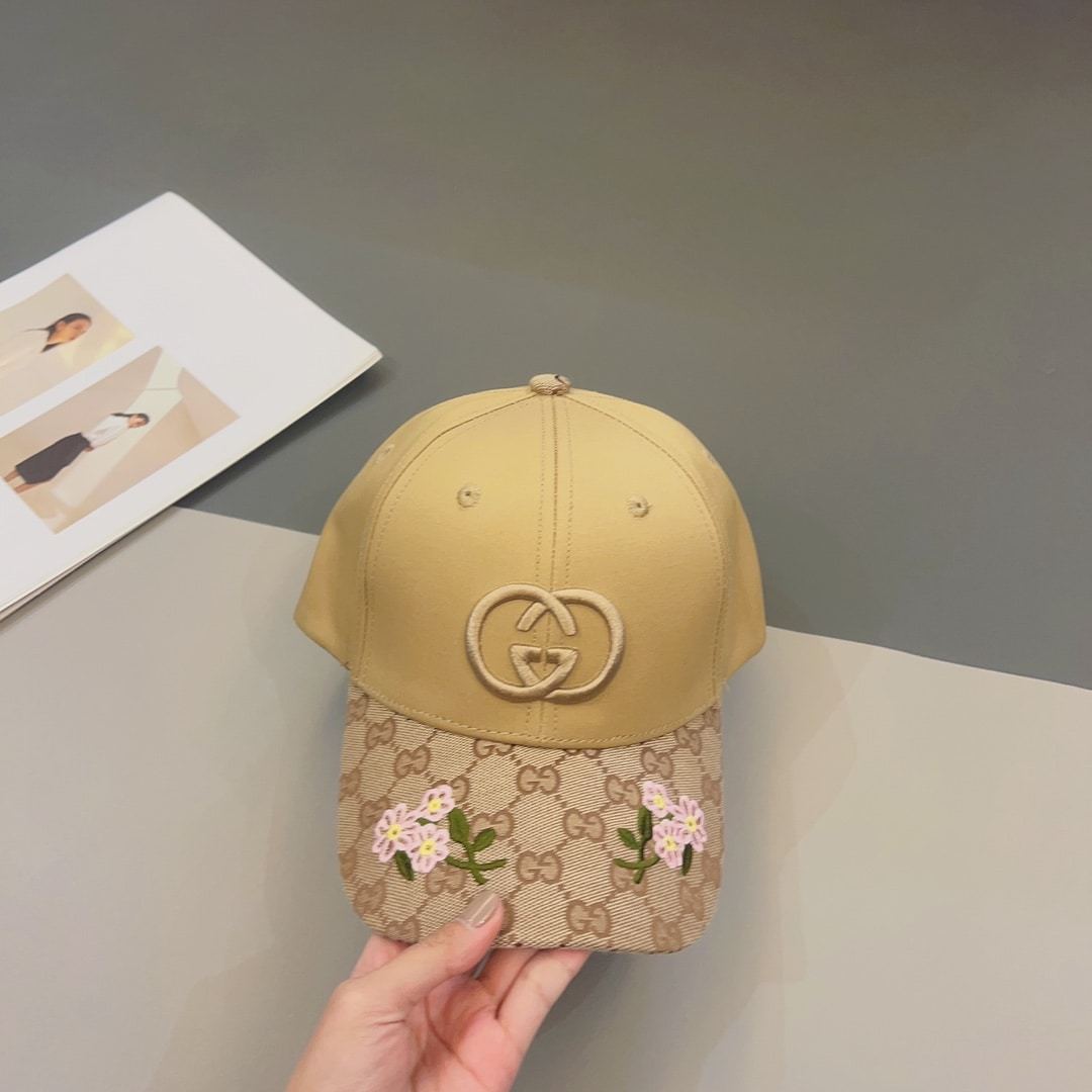GG GG LOGO BASEBALL CAP YELLOW
