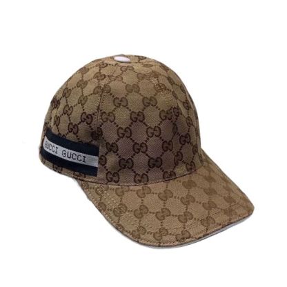 GG GG LOGO WITH BAND BASEBALL CAP BROWN