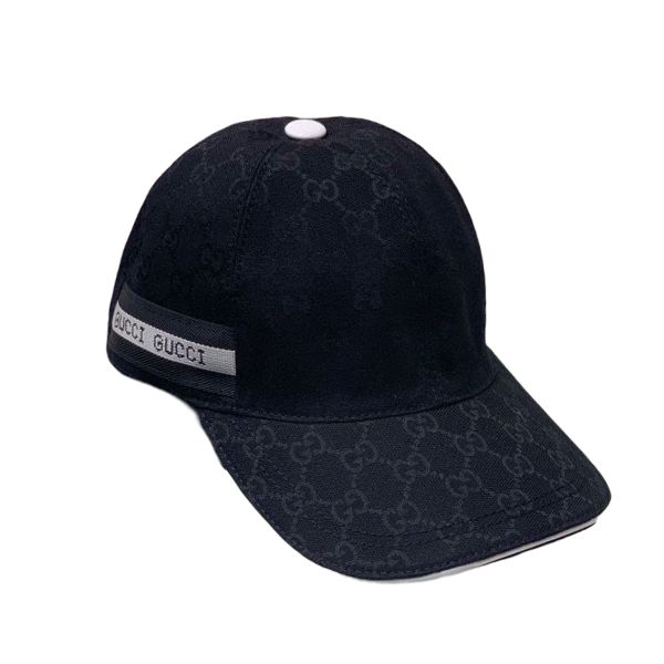 GG GG LOGO WITH BAND BASEBALL CAP BLACK
