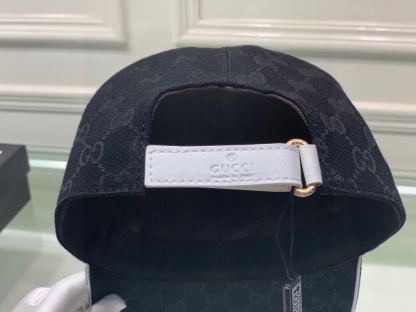 GG GG LOGO WITH BAND BASEBALL CAP BLACK