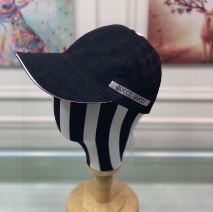 GG GG LOGO WITH BAND BASEBALL CAP BLACK