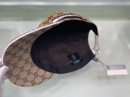 GG GG LOGO WITH BAND BASEBALL CAP BROWN
