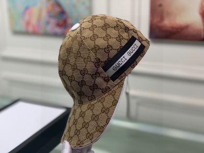 GG GG LOGO WITH BAND BASEBALL CAP BROWN