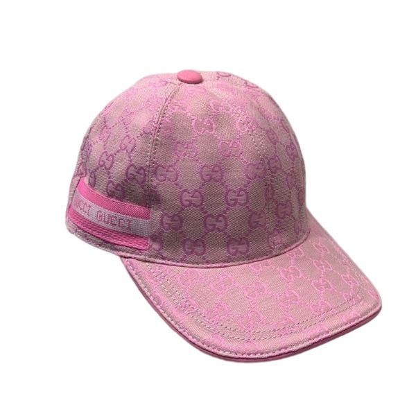 GG GG LOGO WITH BAND BASEBALL CAP PINK