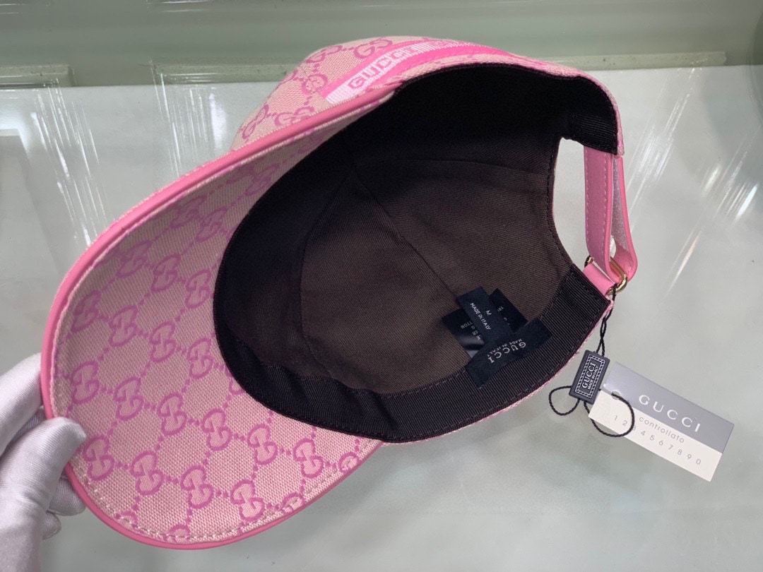 GG GG LOGO WITH BAND BASEBALL CAP PINK