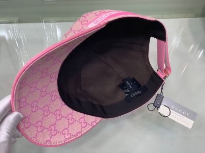 GG GG LOGO WITH BAND BASEBALL CAP PINK