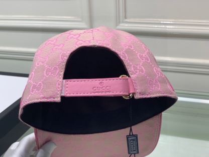 GG GG LOGO WITH BAND BASEBALL CAP PINK