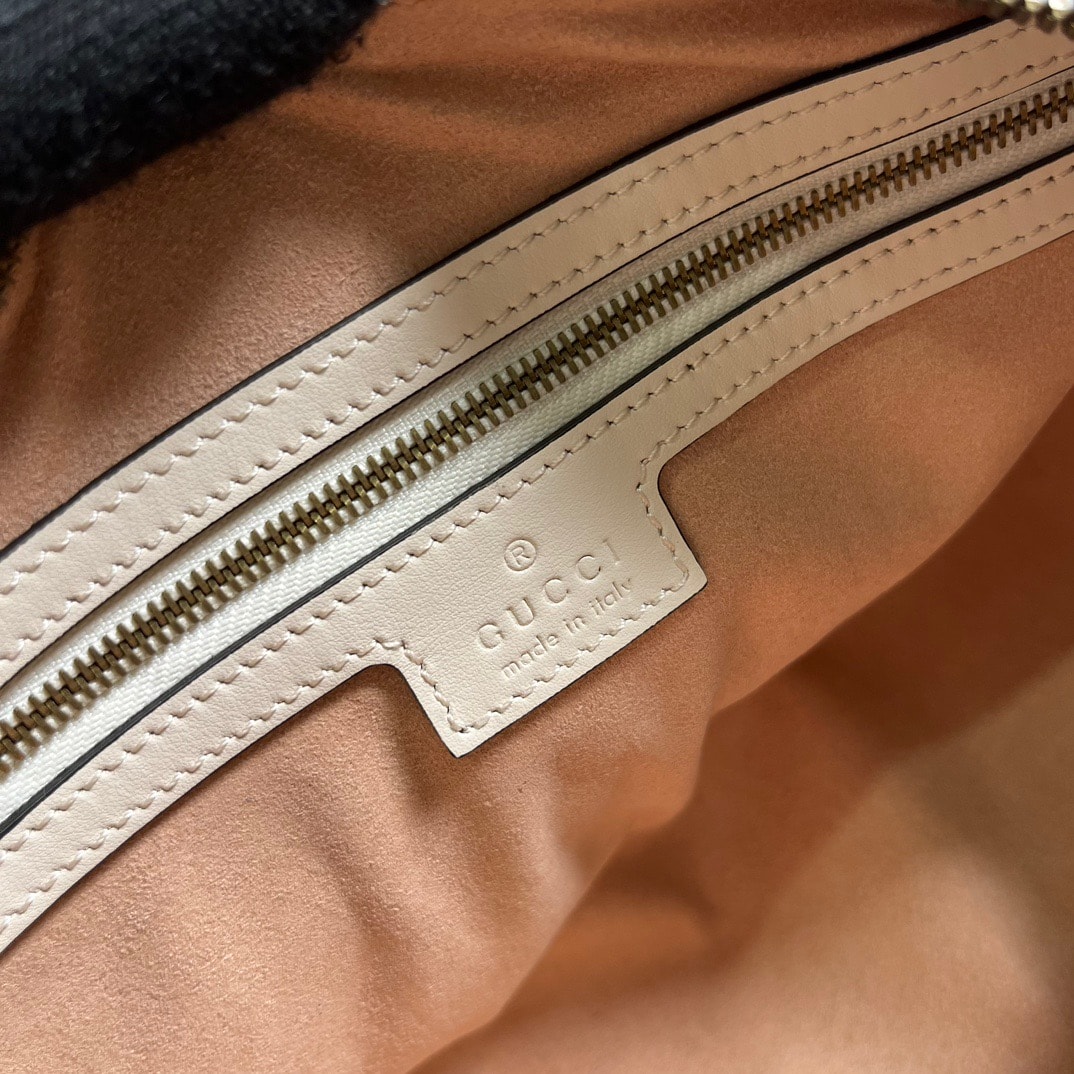 GG GG MARMONT SMALL TOP HANDLE BAG WHITE 27CM 746319 AABZB 9022