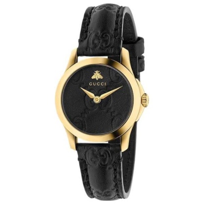 GUCCI G TIMELESS WATCH BLACK DIAL 27MM