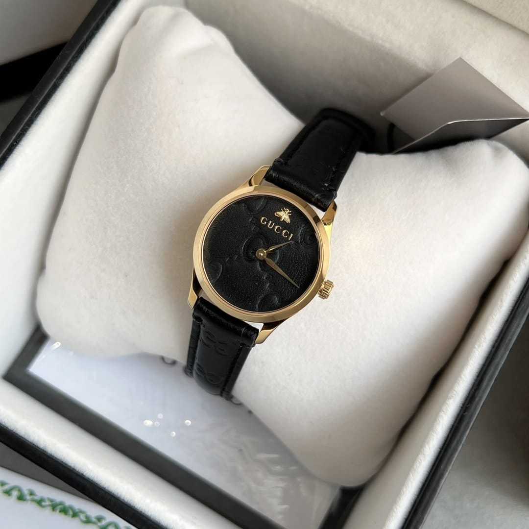 GUCCI G TIMELESS WATCH BLACK DIAL 27MM