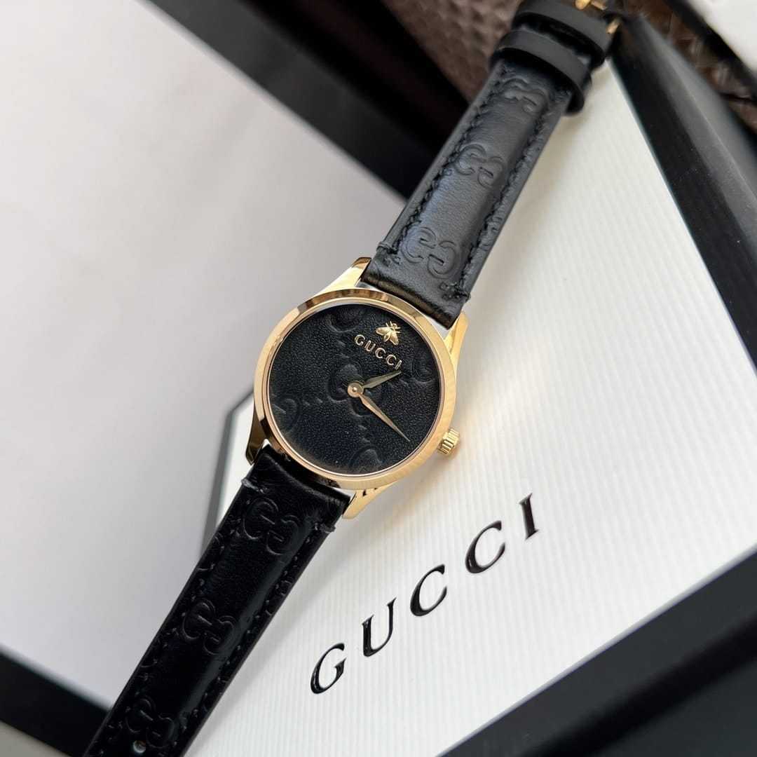 GUCCI G TIMELESS WATCH BLACK DIAL 27MM