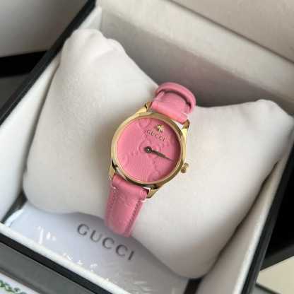 GUCCI G TIMELESS WATCH PINK DIAL 27MM