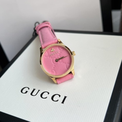 GUCCI G TIMELESS WATCH PINK DIAL 27MM