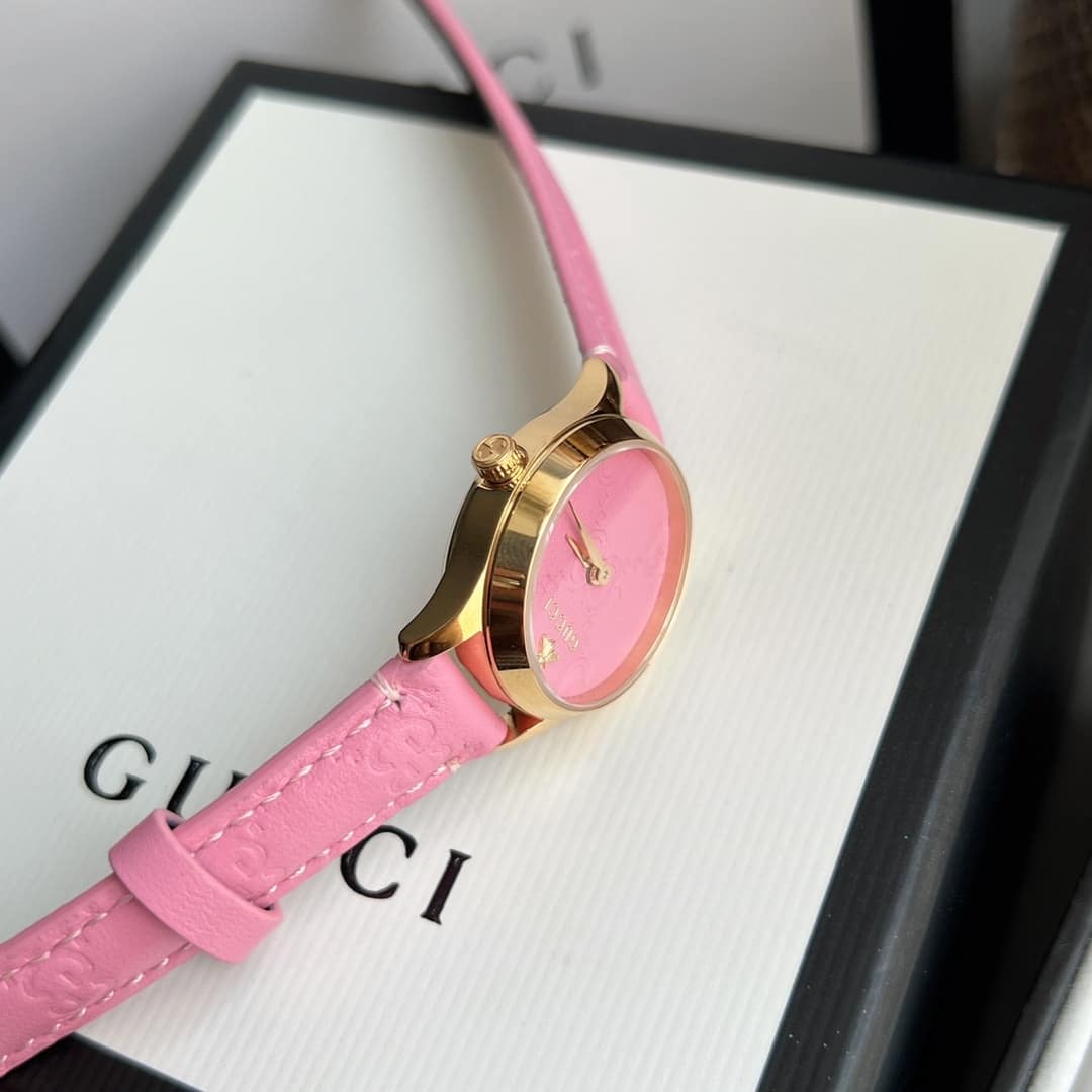GUCCI G TIMELESS WATCH PINK DIAL 27MM