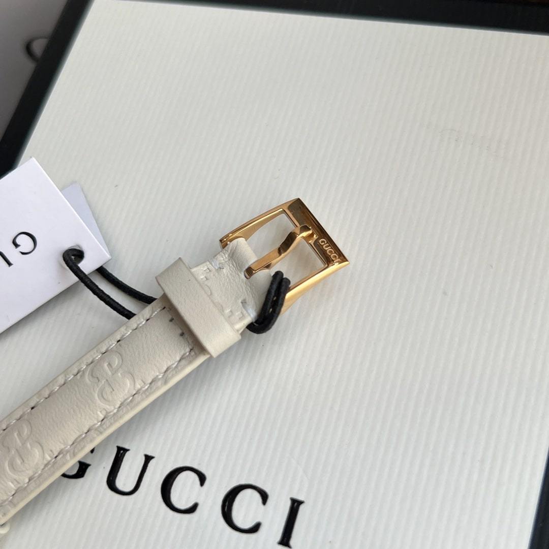 GUCCI G TIMELESS WATCH WHITE DIAL 27MM