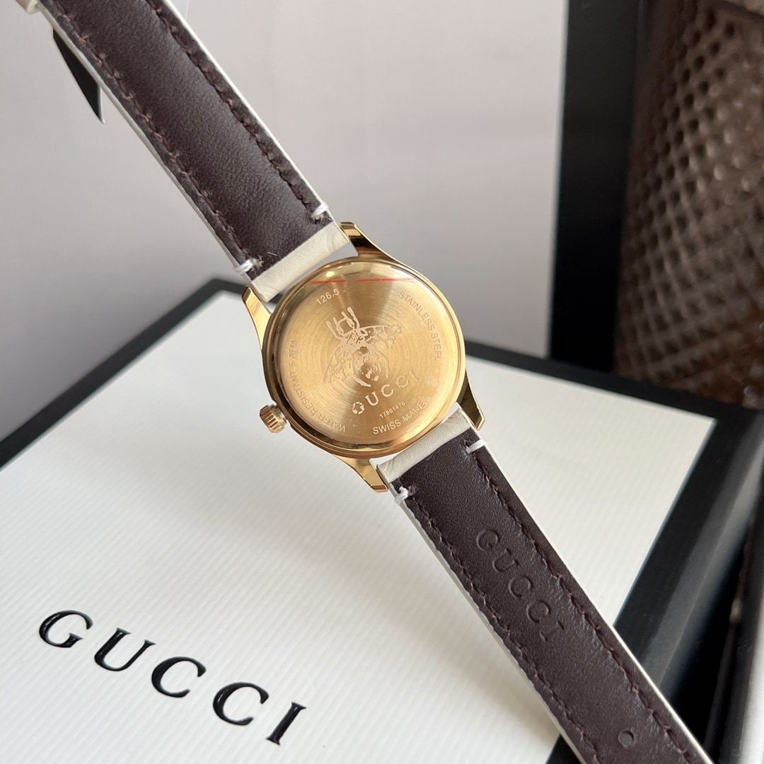 GUCCI G TIMELESS WATCH WHITE DIAL 27MM