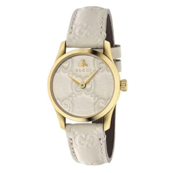 GUCCI G TIMELESS WATCH WHITE DIAL 27MM