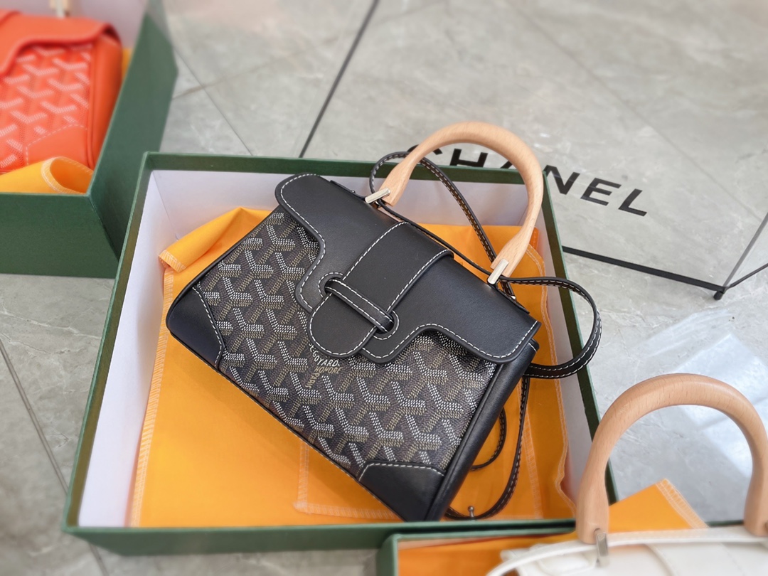 GOYARD SAÏGON SOUPLE MINI BAG BLACK 20CM SAIGONMINTY01CL01P