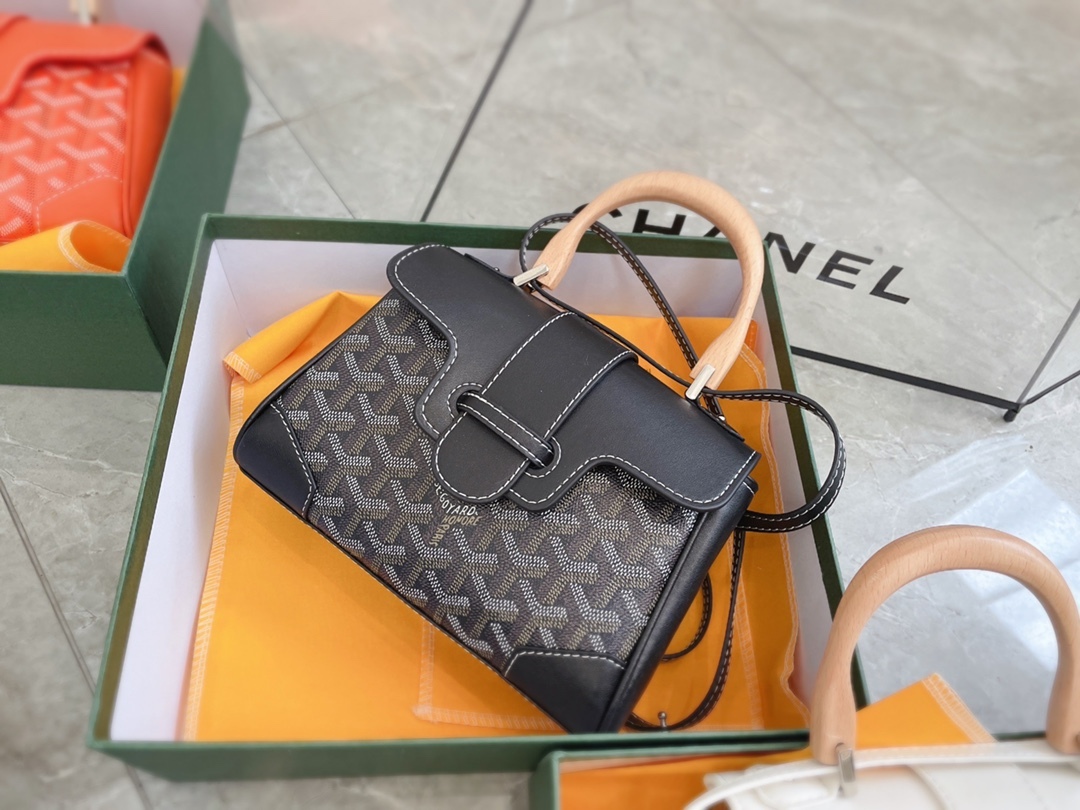 GOYARD SAÏGON SOUPLE MINI BAG BLACK 20CM SAIGONMINTY01CL01P