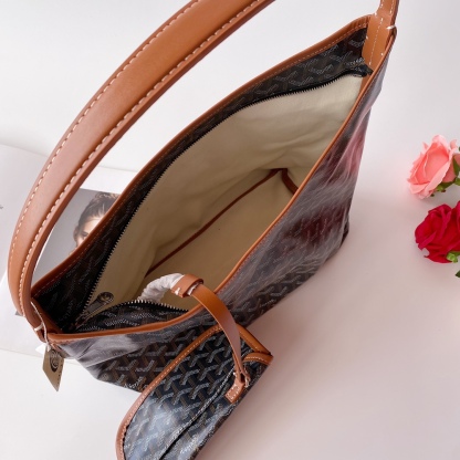 GOYARD BOHÈME HOBO BAG BLACK TAN 42CM BOHEMEPMLTY01CL03P