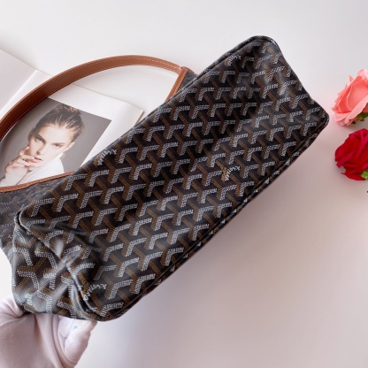 GOYARD BOHÈME HOBO BAG BLACK TAN 42CM BOHEMEPMLTY01CL03P