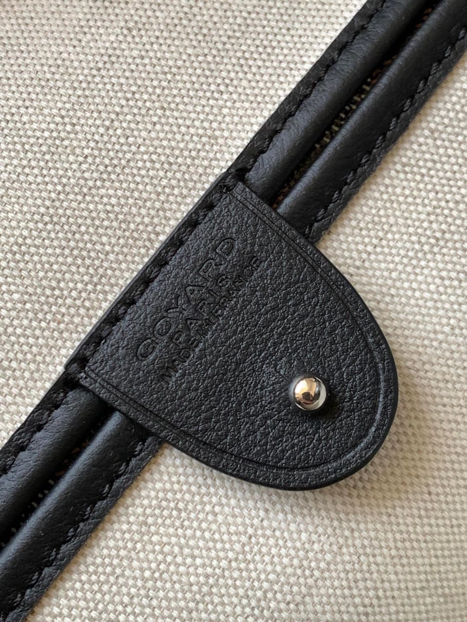 GOYARD ARTOIS PM BAG IN GOYARDINE CANVAS AND CHEVROCHES CALFSKIN BLACK 30CM ARTOISPMLTY01CL01P