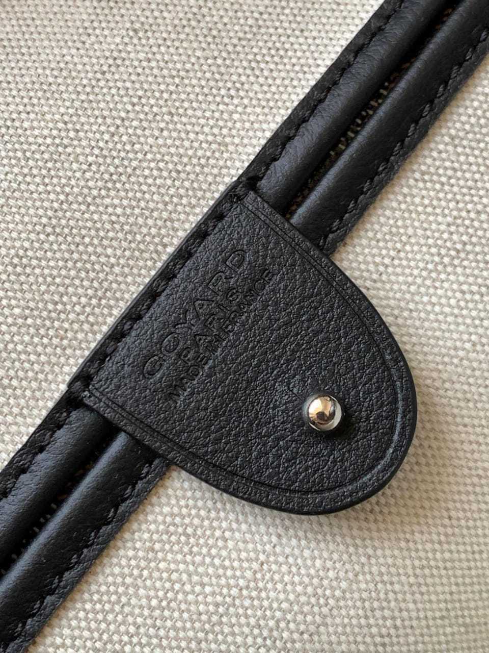 GOYARD ARTOIS PM BAG IN GOYARDINE CANVAS AND CHEVROCHES CALFSKIN BLACK 30CM ARTOISPMLTY01CL01P