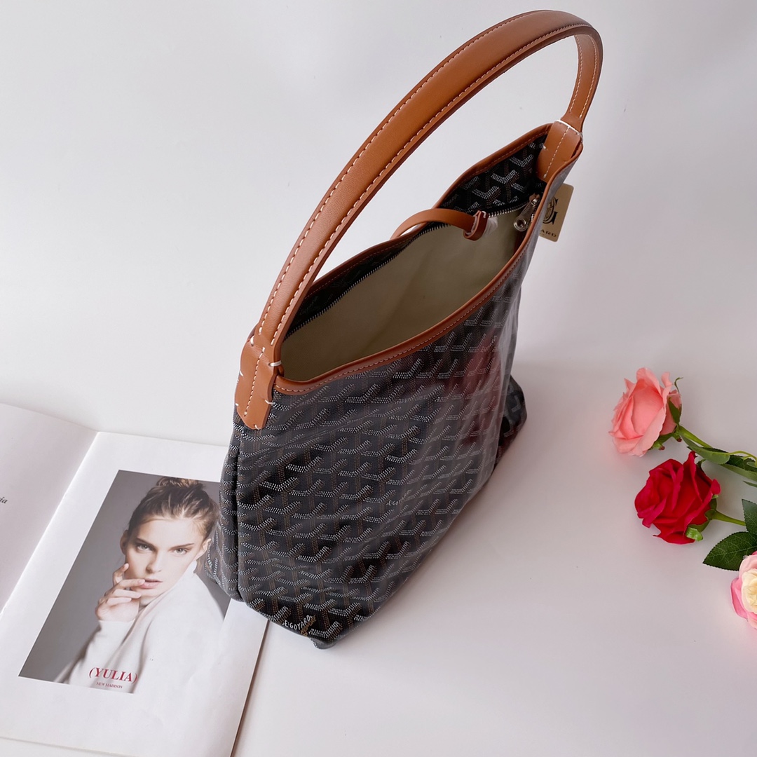 GOYARD BOHÈME HOBO BAG BLACK TAN 42CM BOHEMEPMLTY01CL03P