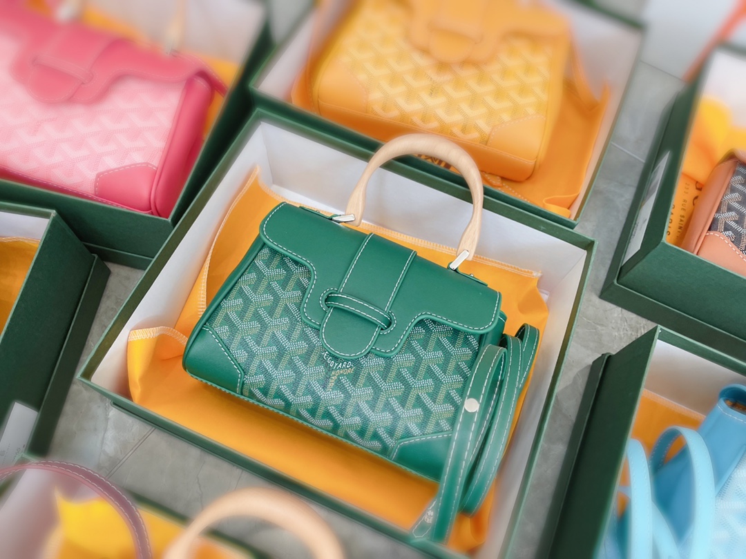 GOYARD SAÏGON SOUPLE MINI BAG GREEN 20CM SAIGONMINTY09CL09P