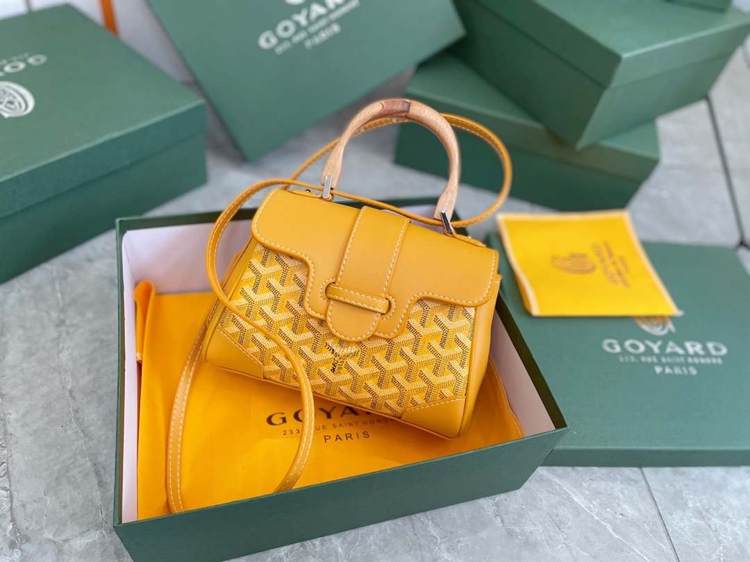 GOYARD SAÏGON SOUPLE MINI BAG YELLOW 20CM SAIGONMINTY08CL08P